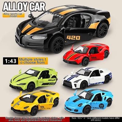 1:43 Modello da Corsa Ornamento Auto Sportiva in Metallo Giocattolo Apribile
