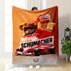 "Champion Racer Illustration Design Warm Quilt, Flannel Blanket for Bedroom, Living Room, Sofa, and Nap