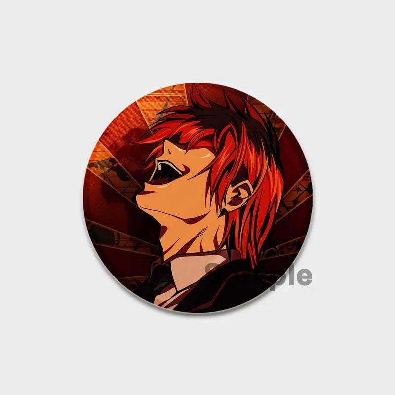 32/44/58MM Japanese Anime Death Note Enamel Pins, Round Brooch, L Killer, Yagami Light, Cosplay Badge, Backpacks Jewelry, Xmas Gifts