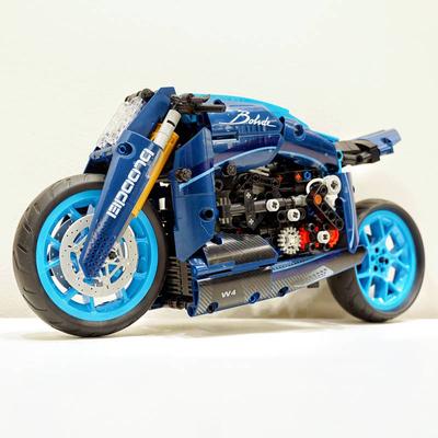 986PCS Technical Famous Diavel Blue Concept Motorcycle Building Blocks Assemble Bricks Vehicle MotorBike Toys Gifts For Boy Kids
