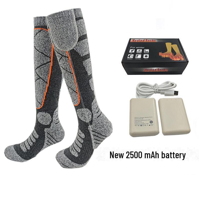 Adjustable Temperature Heated Socks with 3.7V Lithium Battery for Men and Women