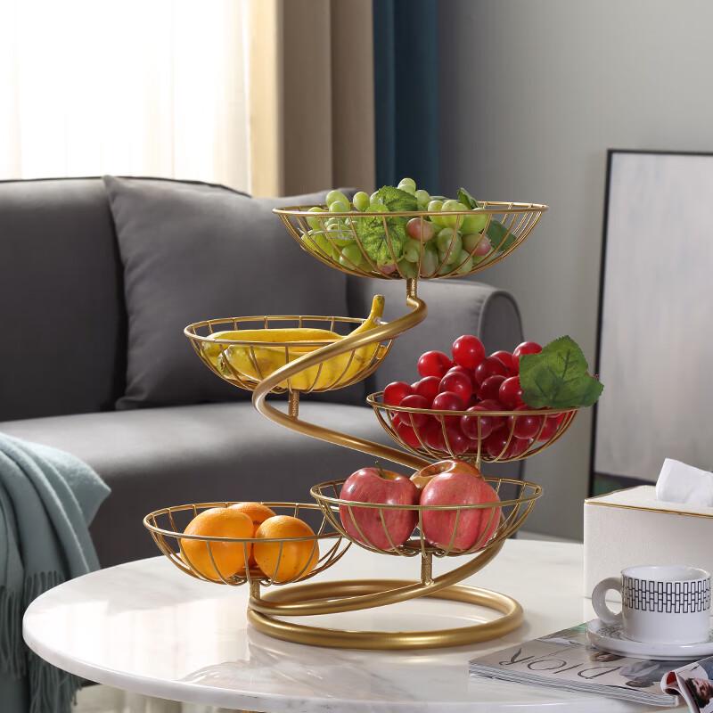 Light Luxury Multi-layer Fruit Basket Stand