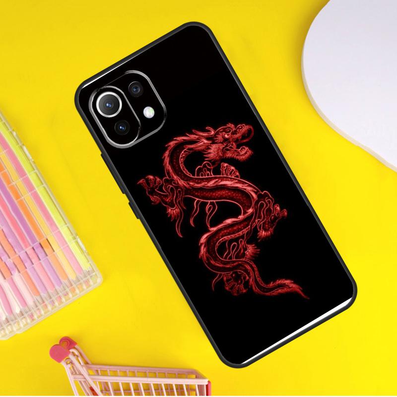 Asian Chinese Dragon Cover For Xiaomi 14 Ultra 13 11T 12T 13T 14T Pro POCO X6 X7 Pro X3 X5 F3 F5 F6 M6 Pro Case