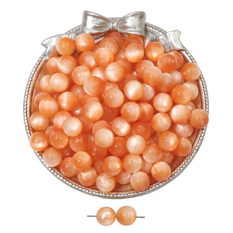 Resin Cat's Eye Beads for DIY Jewelry: Round Loose Beads for Bracelets and Necklaces