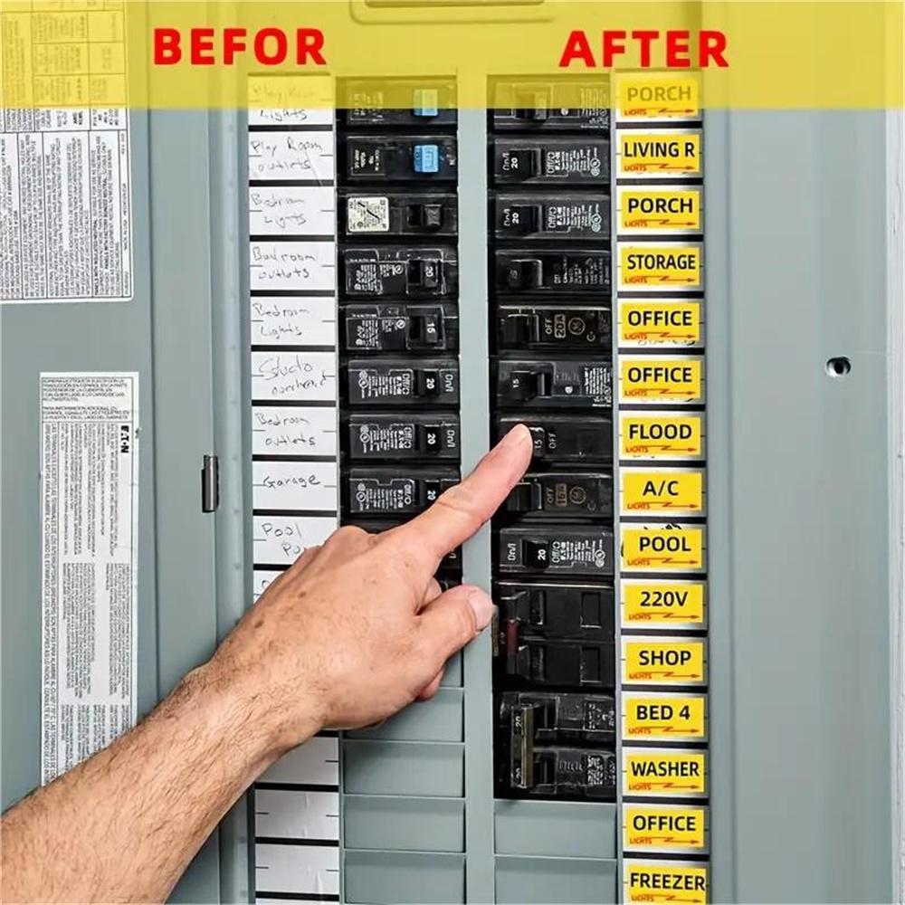

2 Set Circuit Breaker Sticker Weatherproof Circuit Breaker Labels