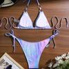 Fashion New Split Bikini European and American Sexy Backless Neck Women's Swimsuit Bikini Swimsuit Spot