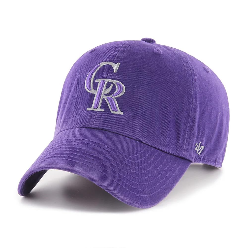 CLEAN UP ROCKIES Пурпурная кепка Colorado Rockies Логотип MLB Пурпурный БЕСПЛАТНО [47] - - - фиолетовый
