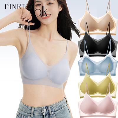 Nahtloser BH für Damen, M-XXXXL, Übergröße, Schultergurt, ultradünn, Eisseide, atmungsaktive Unterwäsche