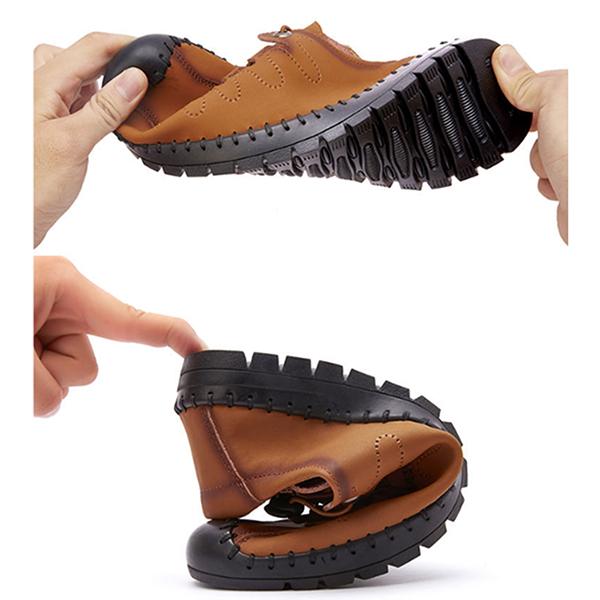 Pánské boty z hovězí kůže Prodyšné Protiskluzové Odolné proti opotřebení Řidičské boty Vysoce kvalitní Ručně šité Trendy Univerzální Sportovní boty na pedály