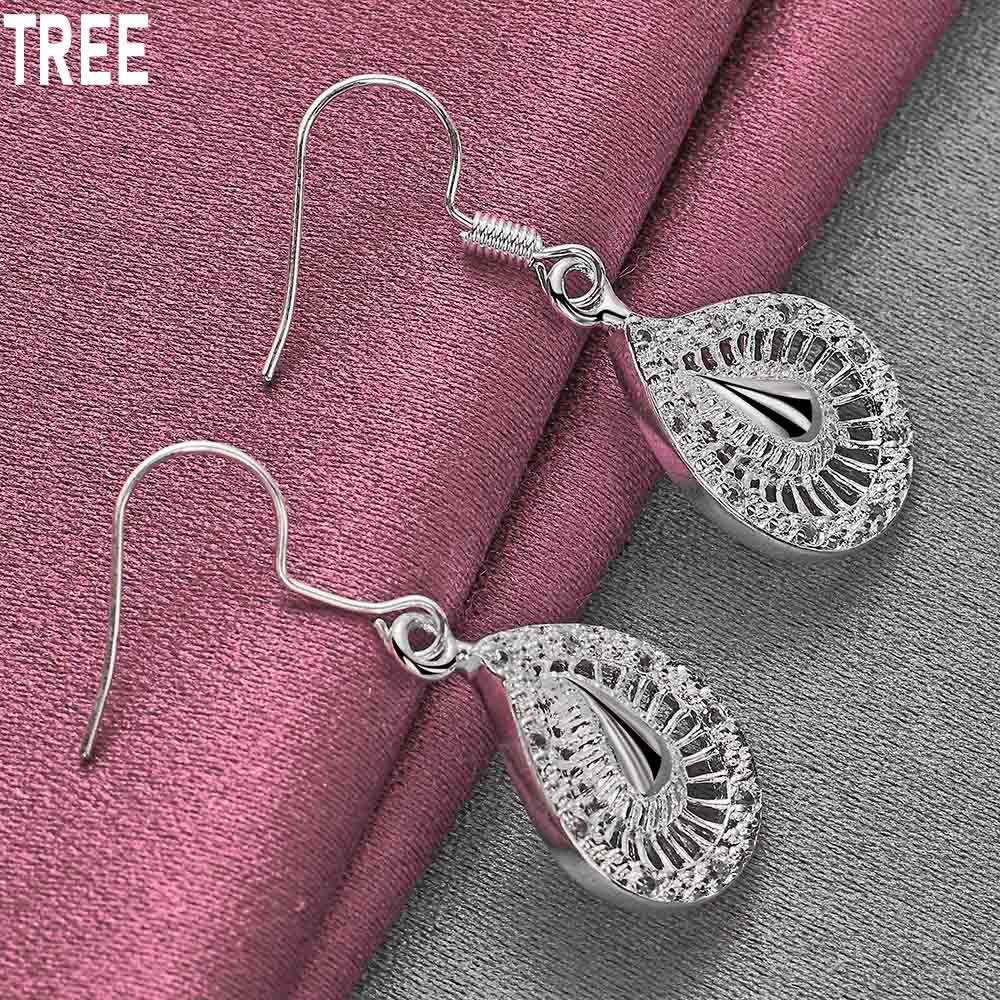 925 Sterling Silber Wassertropfen Piercing Ohrringe Mode Hochzeit Schmuck