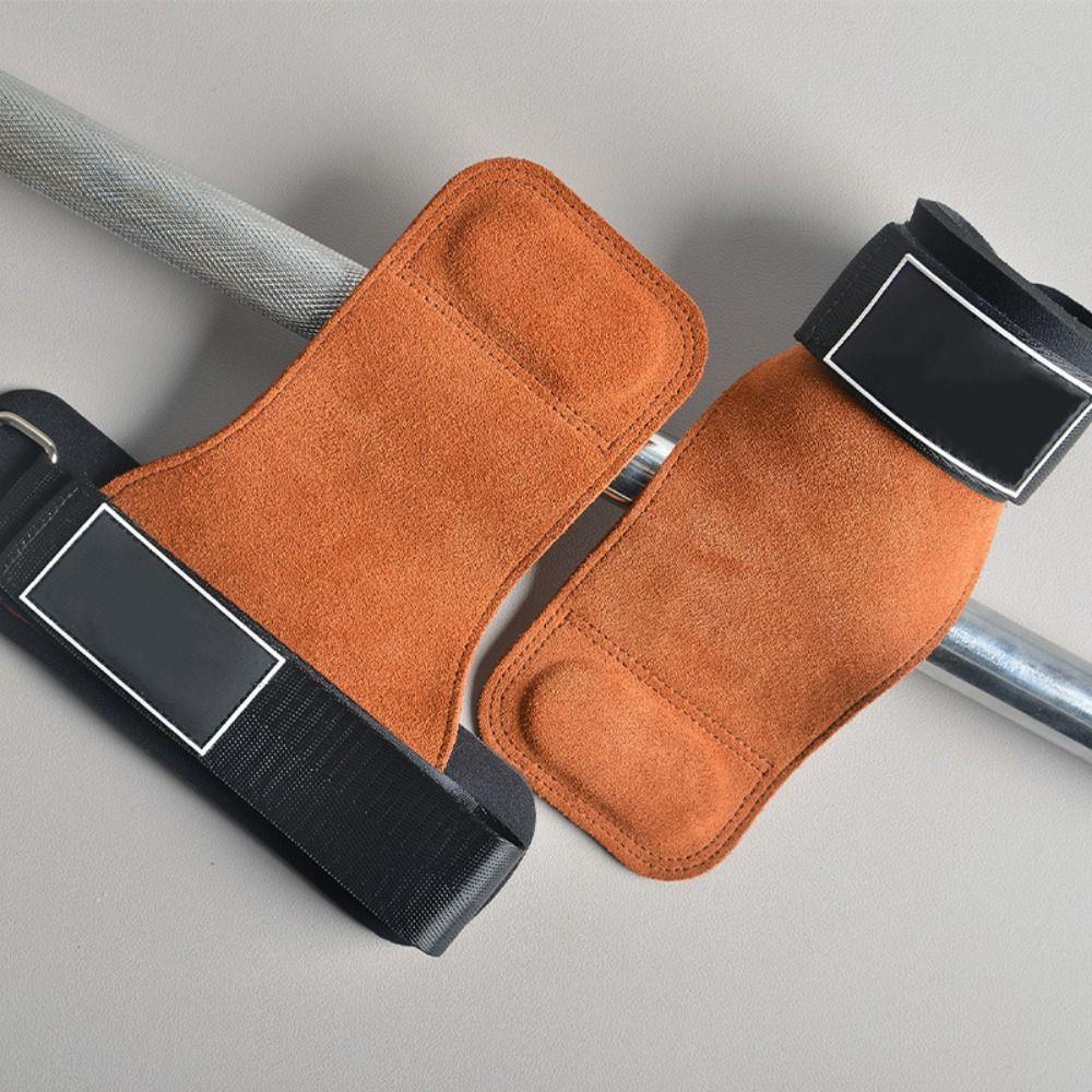 Double Leather Gym Gloves Cowhide Workout Gloves Protection Deadlift Belt  Gym Training