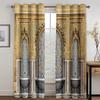 Luxury Doors Yellow Doorknob Ornamental Carved Free Shipping 2 Pieces Thick Curtains For Living Room Bedroom Window Drape Decor