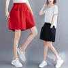 Six-color Cotton and Linen Shorts for Women In Summer Loose Artistic Large Pockets Wide-legged Three-quarter Pants for Women