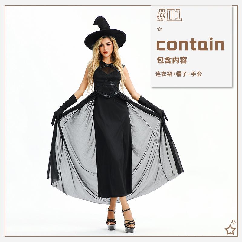 

Хэллоуин Костюм Женский Сексуальный Красотка Королева Ночного Клуба Дьявол Гот Звездное Небо Платье Ведьмы XL