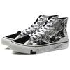 Li Ning Badfive Comfortable Slip Resistant Abrasion Resistant High top Skateboard Shoes Men's White Black AGCQ607-1