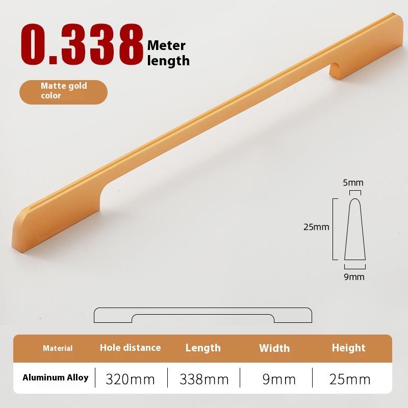 Solid Black Lengthening One Meter Cabinet Long Handle Modern Simple Lengthening Cabinet Door Handle