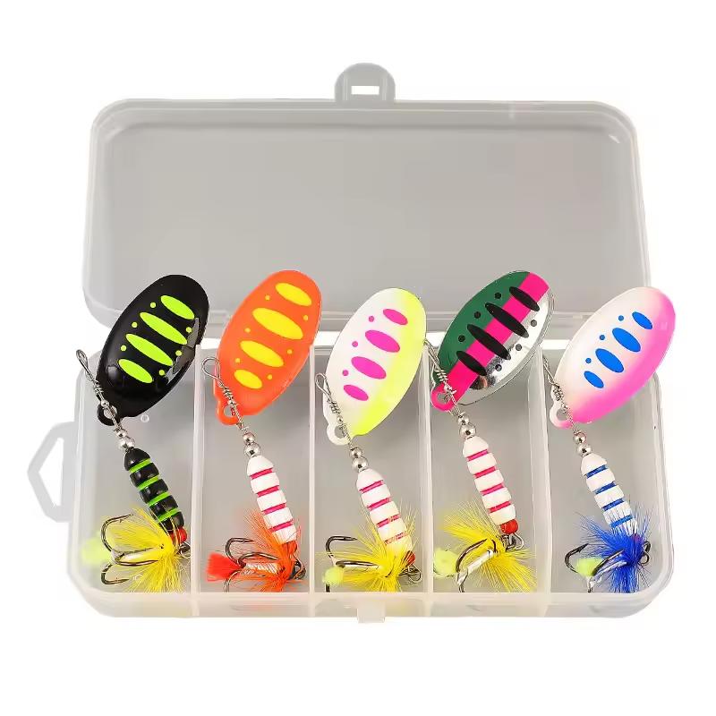 7.5g Inline Spinner Lure Artificial Hard Saltwater Fish Hook Bait Fishing Spinner Bait Metal River Lake Stream