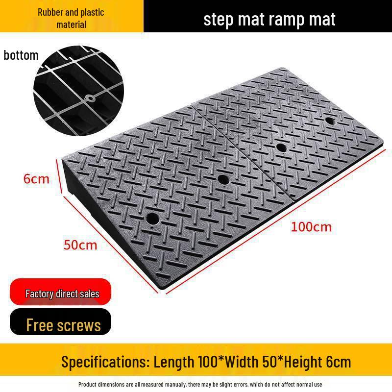 Heavy-Duty Rubber/Plastic Curb Ramp & Speed Bump Pad
