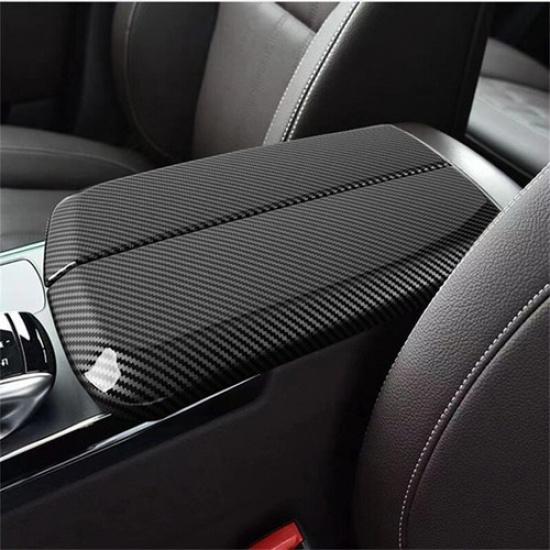 Car Center Armrest Box Panel Cover Carbon Fiber Look For Benz GLS GLE 16 17 18