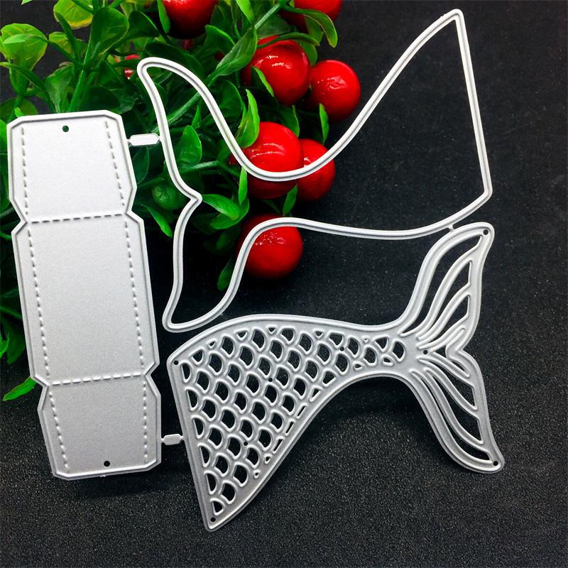 Mermaid Tail Design Style Metal Cutting Die Stencil for DIY Scrapbooking Album Photo Embossing Paper Card Craft Decor