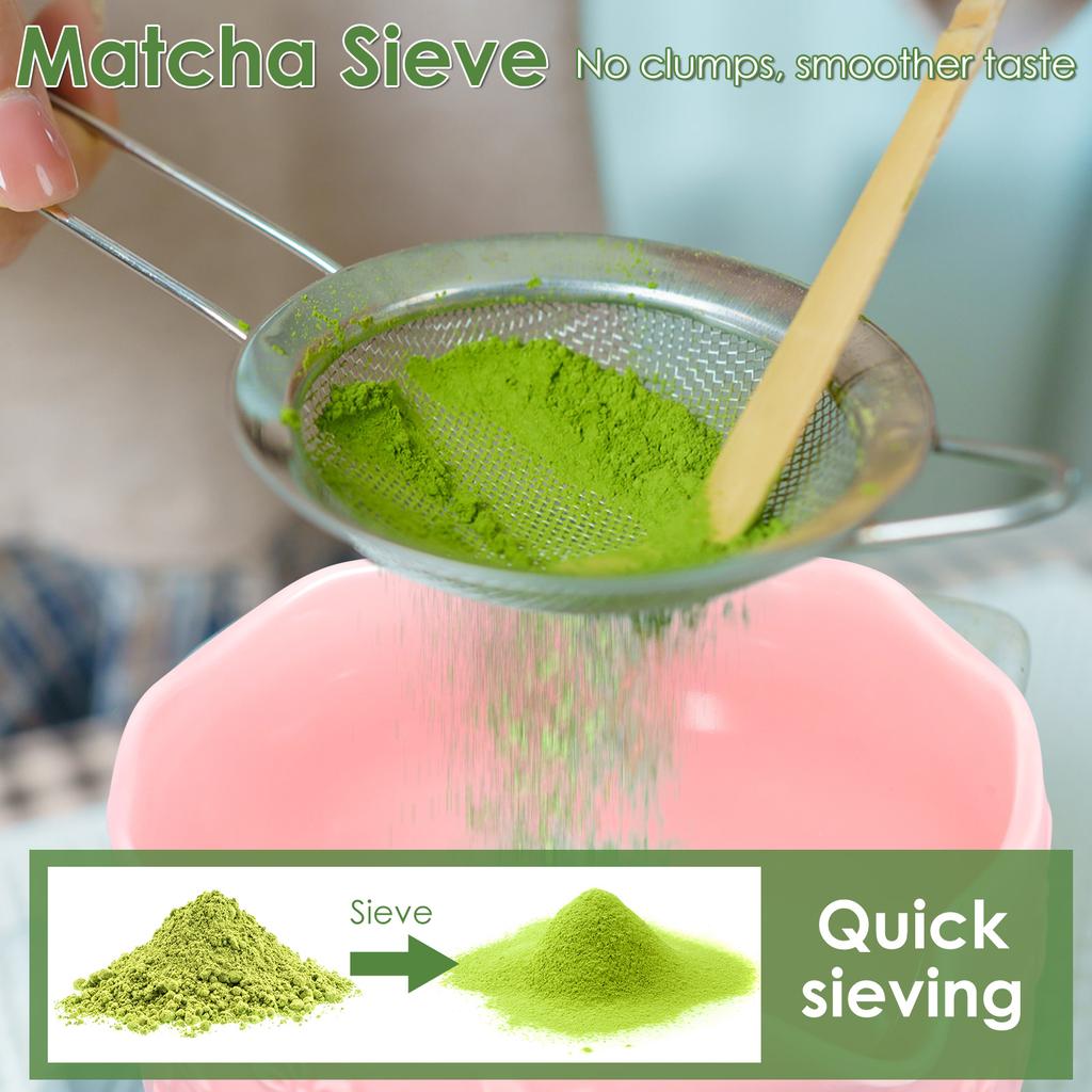 5 Pcs Matcha Making Kit Ceramic Japanese Matcha Bowl Whisk Set Easy to Clean Anti-Rust Matcha Set for Tea Lovers Tea Accessories