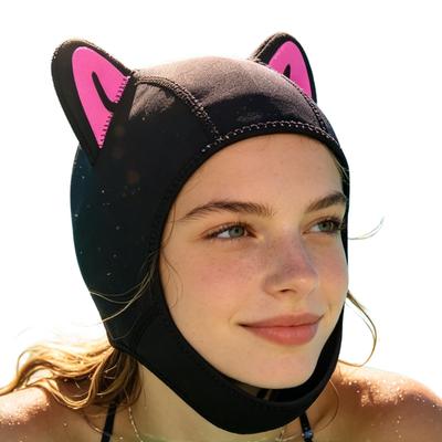 Sexy Cat-ear Diving Caps Diving Hood Neoprene Cat Ear Design Headwear Diving Hat Dive Hood Headgear Cat Ears Waterproof Hat