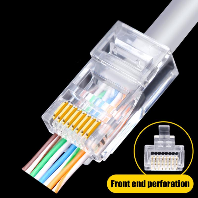 Vergoldeter Rj45 Cat5-Anschluss 8P8C UTP-Netzwerkkabel Crystal Head Shielded Ethernet Modular Plug