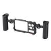 Portable Phone Cage with Dual Handles Mobile Phone Video Rig Handheld Smartphone Stabilizer Several Cold Shoe Mounts
