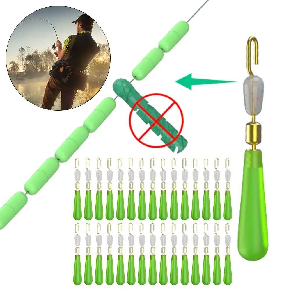 20pcs Copper Head Fishing Floats Seat Swivel Sub-Line Clamp Connector  Ocean Boat