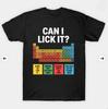 Can I Lick It? Chemistry  Science Day Short-Sleeved Crew Neck T-Shirt with Cute Pattern  Women's Top Summer Streetwear - Men'...