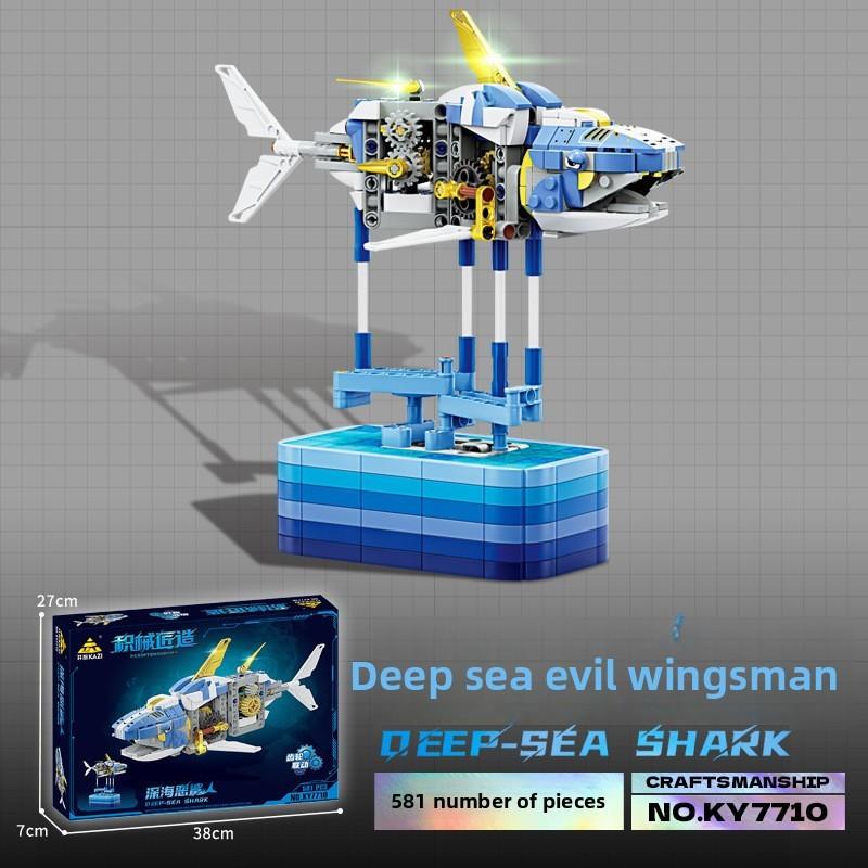 Combat Mechanical Beetle Dragonfly Scorpion Shark Assembly Building Toy Blocks