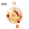 Santa Claus Window Light Christmas Suction Cup Light, Xmas Tree Glass Mirror Hanging Snowman Ornament, Holiday Party Acrylic Decor Soft Glow