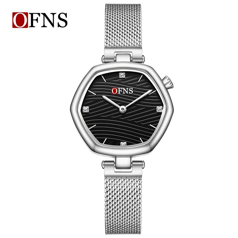 Oufanni Vintage Hexagonal Women's Quartz Waterproof Watch - No Second Hand Design