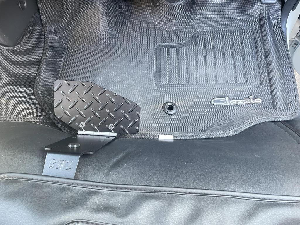 Hiace 200 Series 1-6 Type Driver Seat Folding Steel Footrest Foot Rest, T&M Style, Matte Black