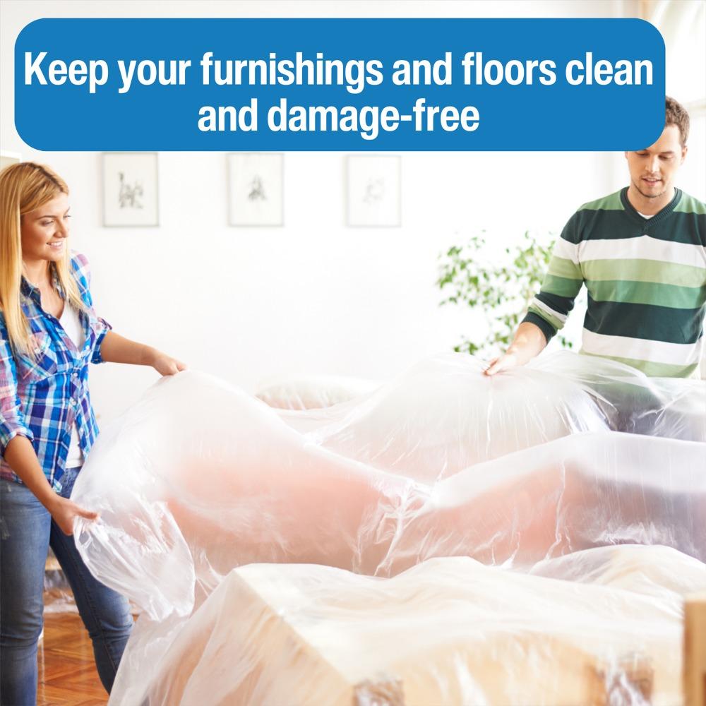 Plastic Waterproof Dust Cover Furniture Protection Protective Film  Living Room Kitchen