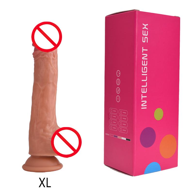 Realistic Dildo Vibrator Remote Control Telescopic Shaking Heated Penis With Suction Vagina Anal Plug Masturbator For Women