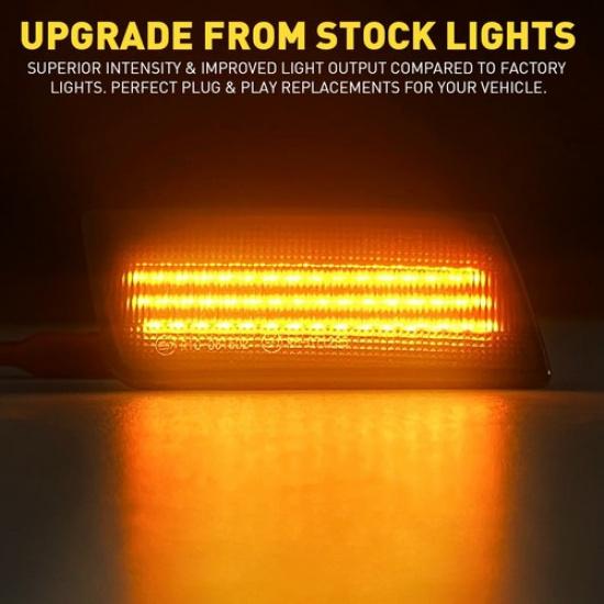 4 Amber Yellow LED Marker Side Light Fit For 300 Chrysler 2005-2014 Super Bright