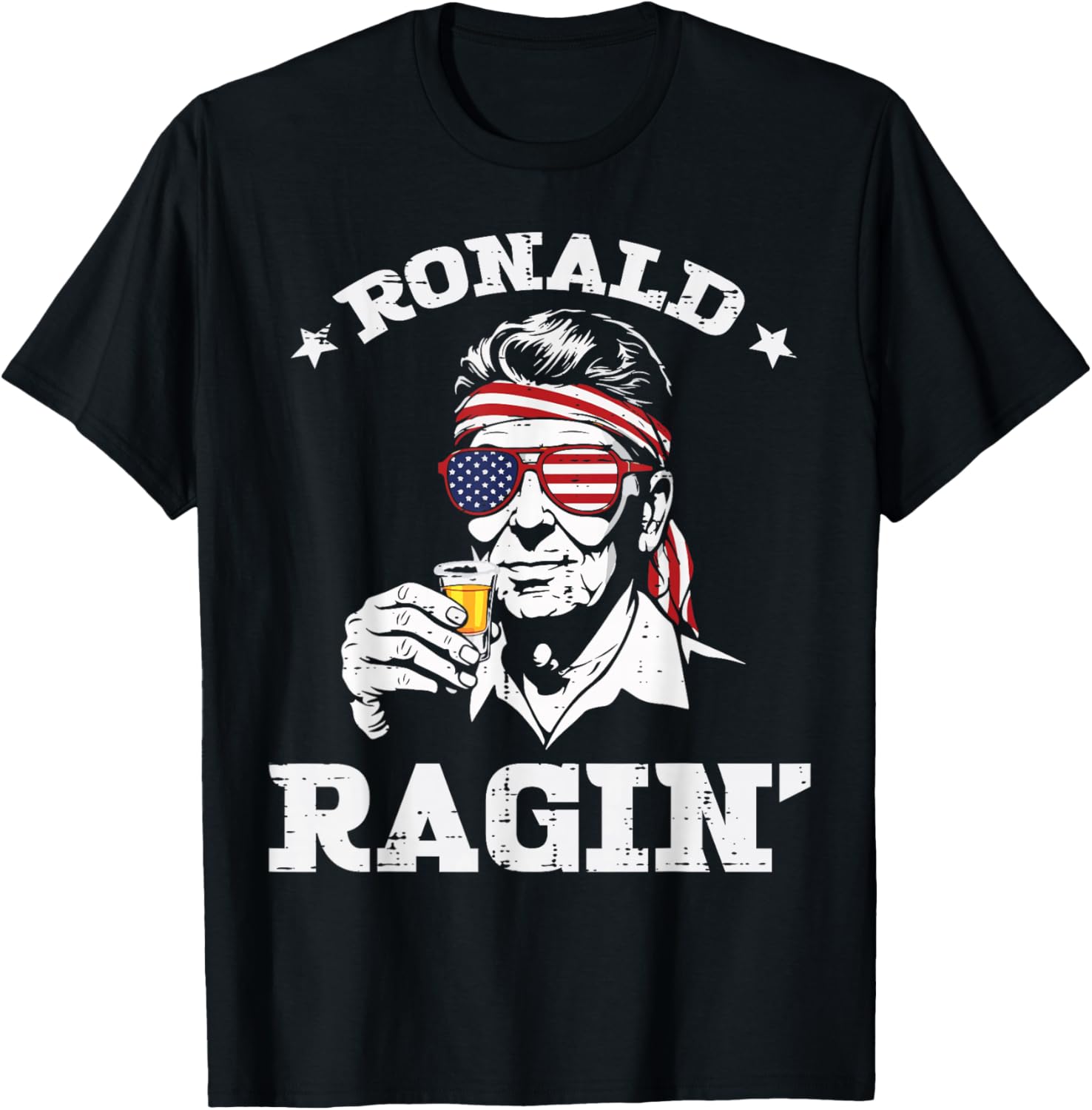 

4th of July Ronald Ragin Funny July Fourth Party Men Women T-Shirt S разноцветный