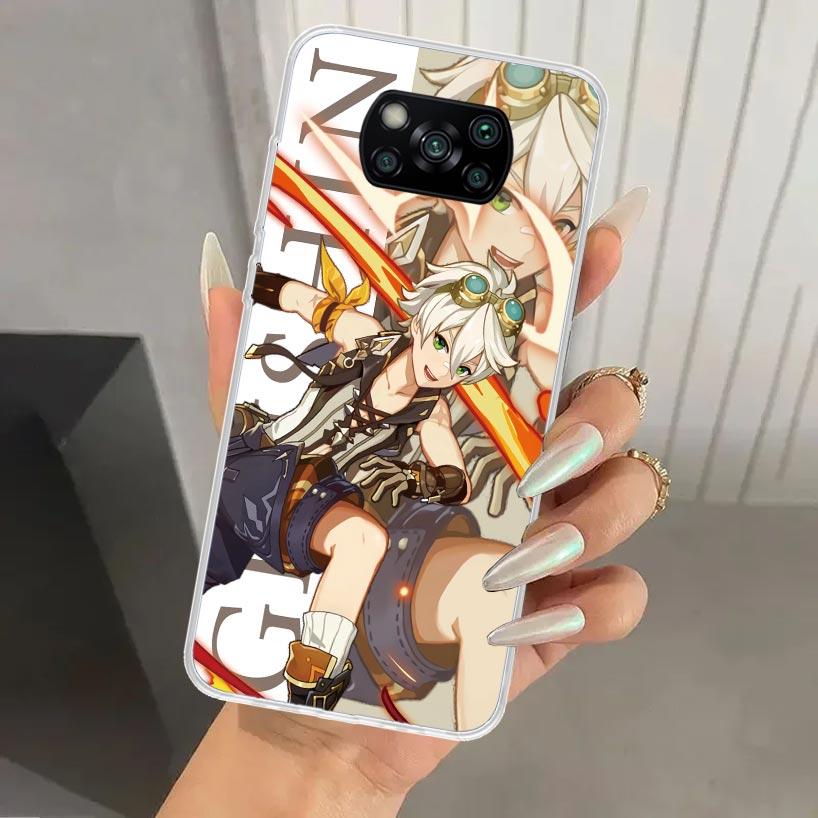 Genshin Impact Anime Phone Case for Xiaomi Poco X5 X6 X7 Pro F7 Ultra M7 Redmi 15 15C 13 13C 12 12C 10 10A 10C 9 9A 9C 9T Shell