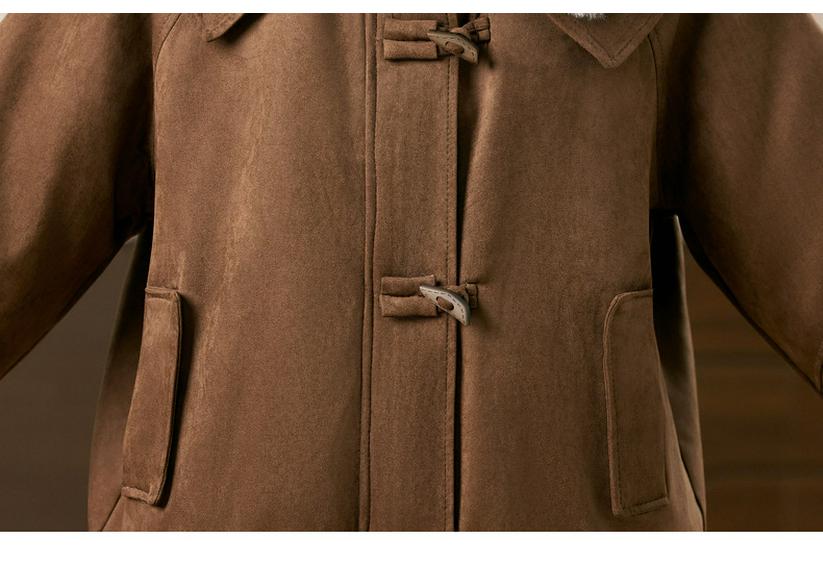 Mom's Stylish 2025 Lamb Wool Padded Jacket: Elegant Lapel Design for Middle-Aged and Elderly Women