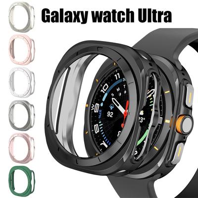 Case for Samsung Galaxy Watch Ultra 47mm Screen Protector Accessories Hard PC Frame Bumper Protective Galaxy Watch 7 Ultra Cover
