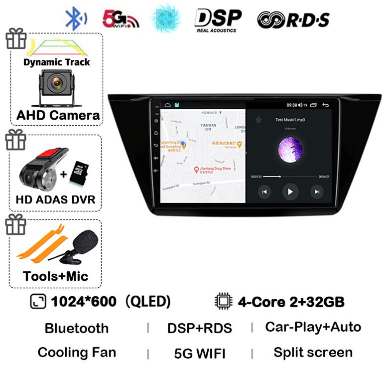 Android 14 WIFI 4G Carplay For Volkswagen TOURAN 2016 2017 2018 Auto Car Radio Multimedia Stereo Video Player GPS Navigation DSP