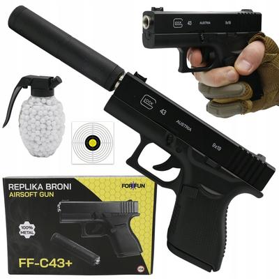 Pistol cu Bile de Plastic Glock Metal Cu Amortizor Asg 6Mm Bile Gratis
