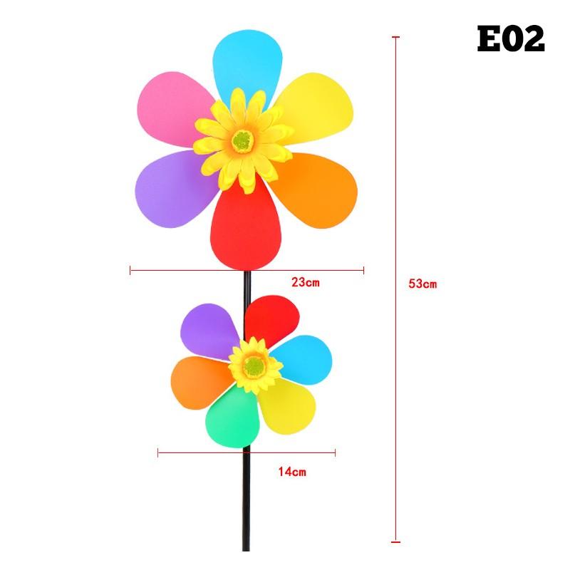 1PC Sunflower Windmill Garden Yard Colourful Children Outdoor Spinner Foldable Windmill Carry Camping Picnic Home Garden Decor