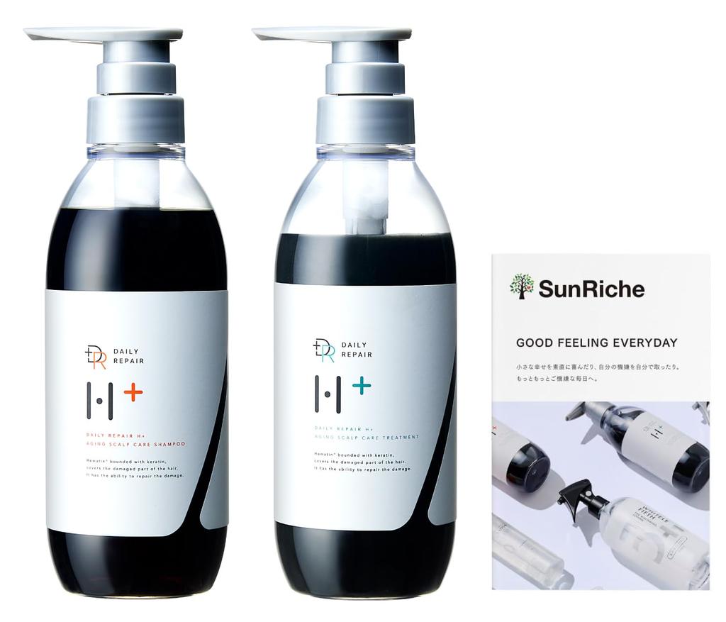 Scalp Shampoo 400ml Treatment 390g Aging Care Damage Serial Number Included DRH+ & [Hematin Repair] (2-Piece Set)