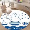 1pc Miffy4 Design Printed Area Round Carpet for Bedroom Living Room Home Decor Rugs Mat Non Slip Mat Rug for Bedside