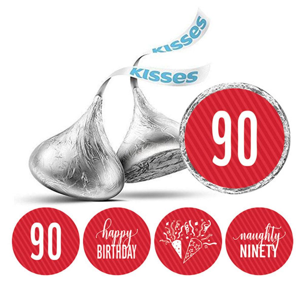 Darling Souvenir 190 Pcs Naughty Ninety Birthday Theme Stickers Chocolate Labels