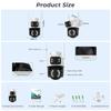 LS VISION Telecamera PTZ da 8MP Telecamera Wifi da 2.4GHZ Doppia lente Doppio schermo Ai Rilevamento umano Rilevamento automatico Telecamera di sorveglianza esterna wireless iCSee