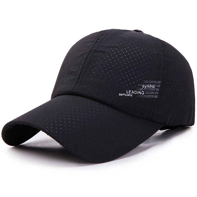 Breathable Mesh Baseball Cap – Quick Dry Sport Sun Hat for Men Women L чёрный