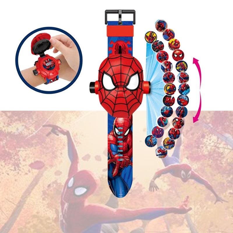 Cartoon Electronic Ultraman Watch For Kids 3-8 Years Old With Projection And Light Feature